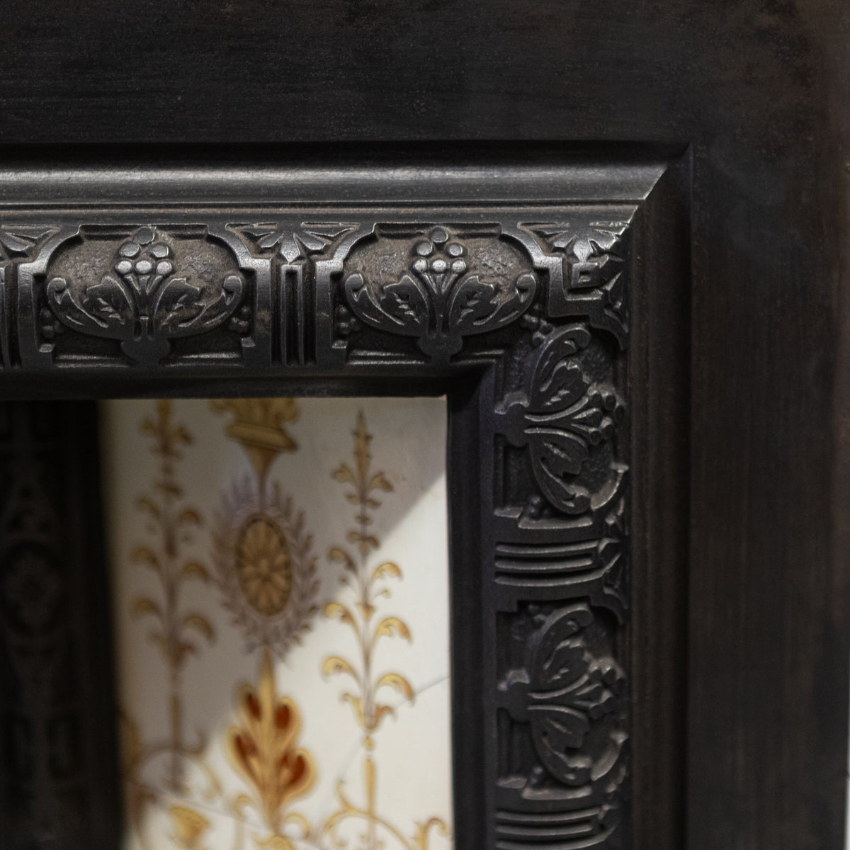 Antique Victorian Tiled Fireplace Insert