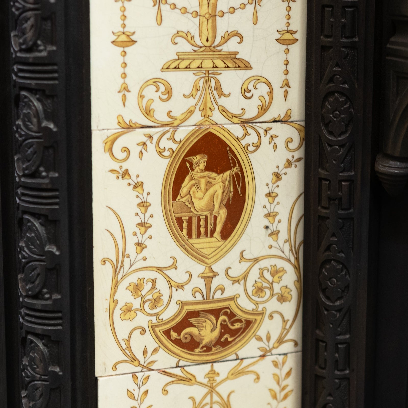 Antique Victorian Tiled Fireplace Insert | The Architectural Forum