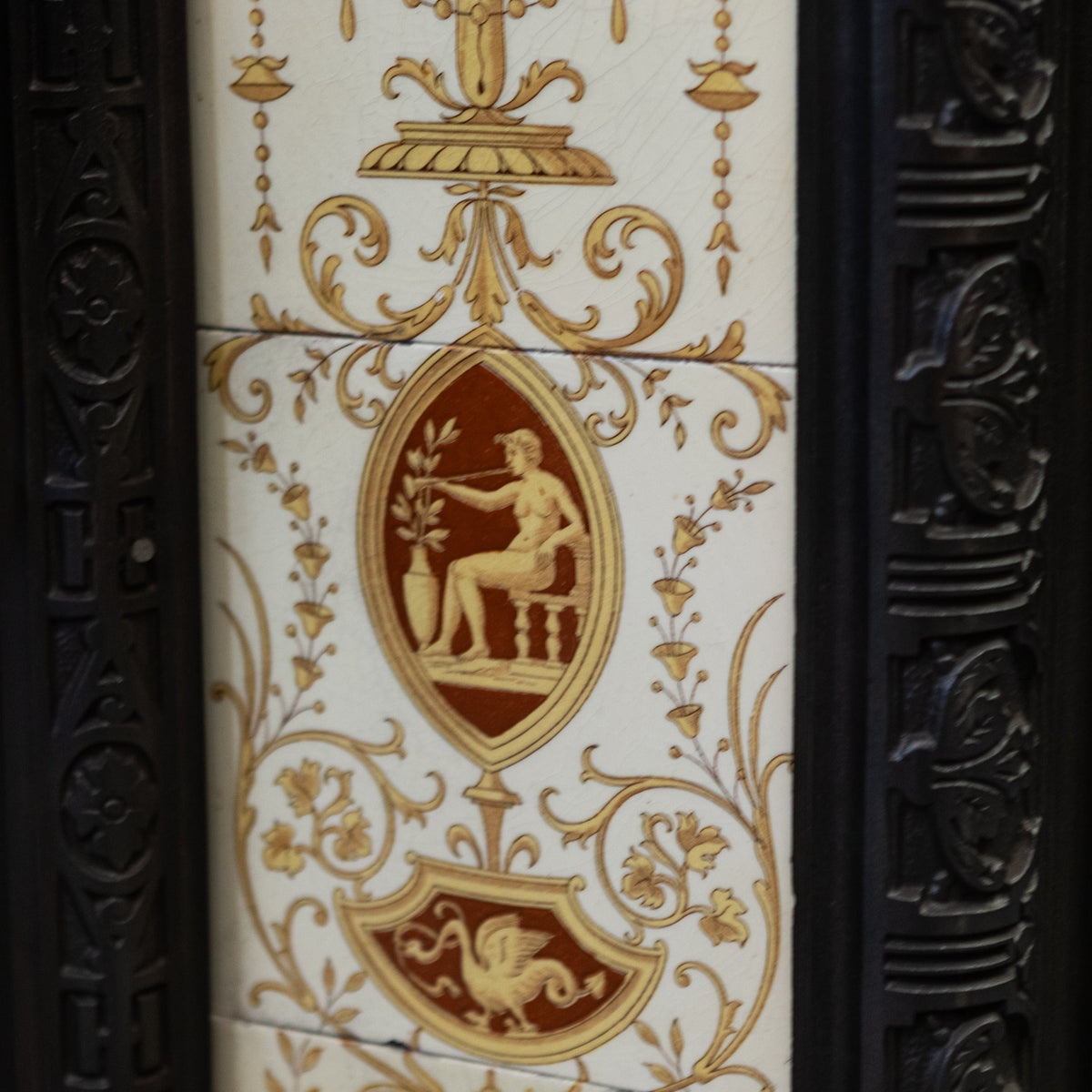 Antique Victorian Tiled Fireplace Insert | The Architectural Forum