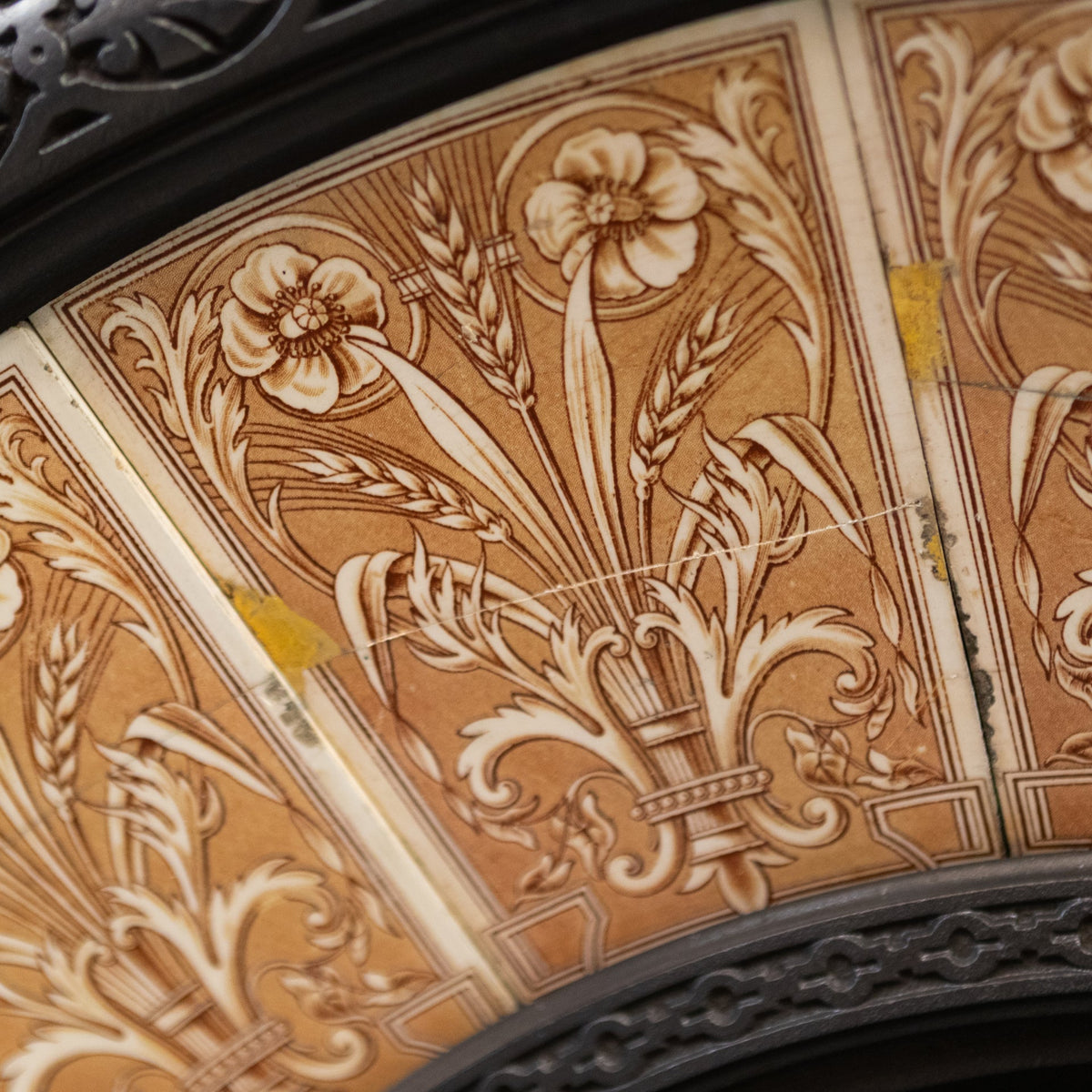 Antique Fireplace Insert with Tiled Arched Opening | Steele &amp; Wood Tiles