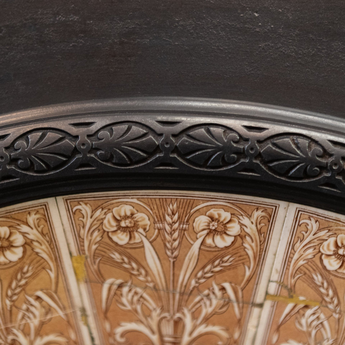 Antique Fireplace Insert with Tiled Arched Opening | Steele &amp; Wood Tiles | The Architectural Forum