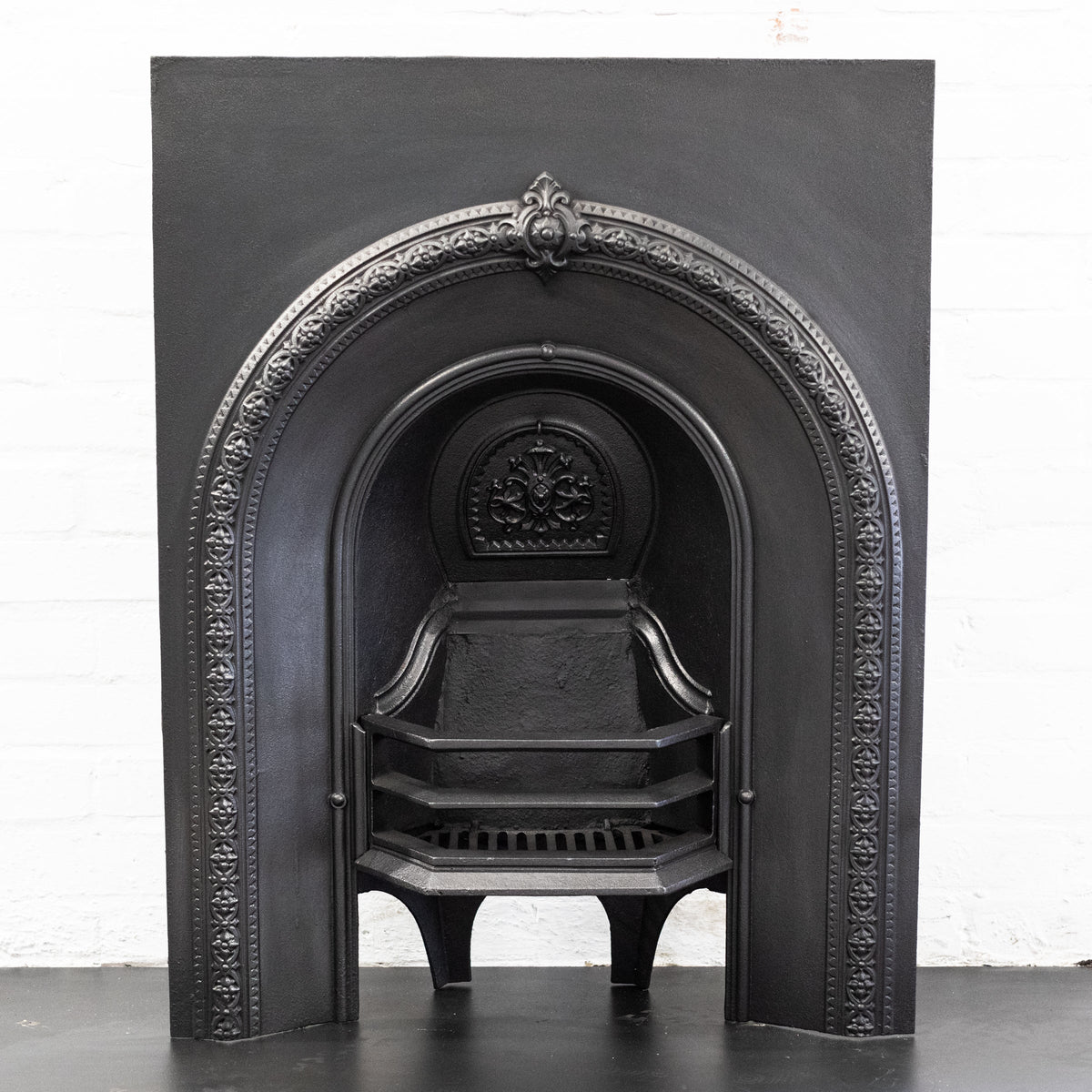 Antique Cast Iron Arched Fireplace Insert | The Architectural Forum