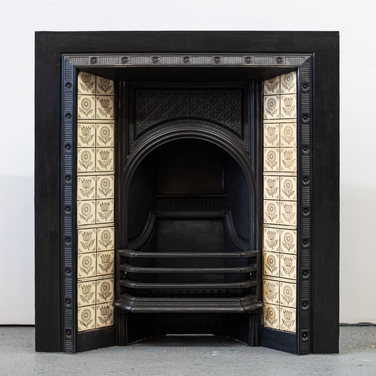 Antique Victorian Cast Iron Fireplace with Tiles | The Architectural Forum