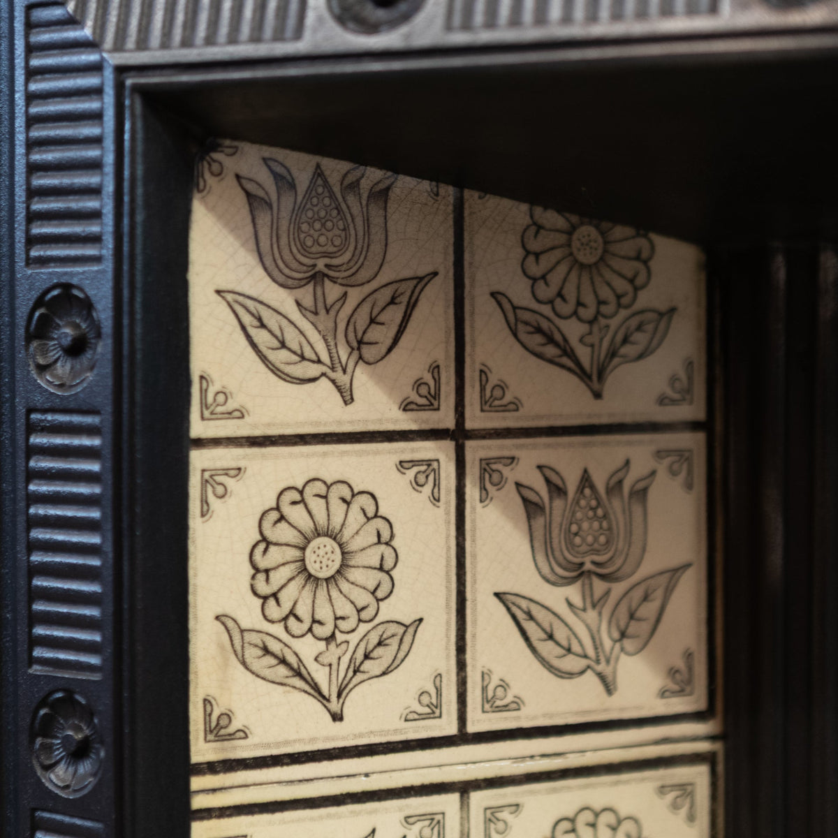 Antique Victorian Cast Iron Fireplace with Tiles | The Architectural Forum
