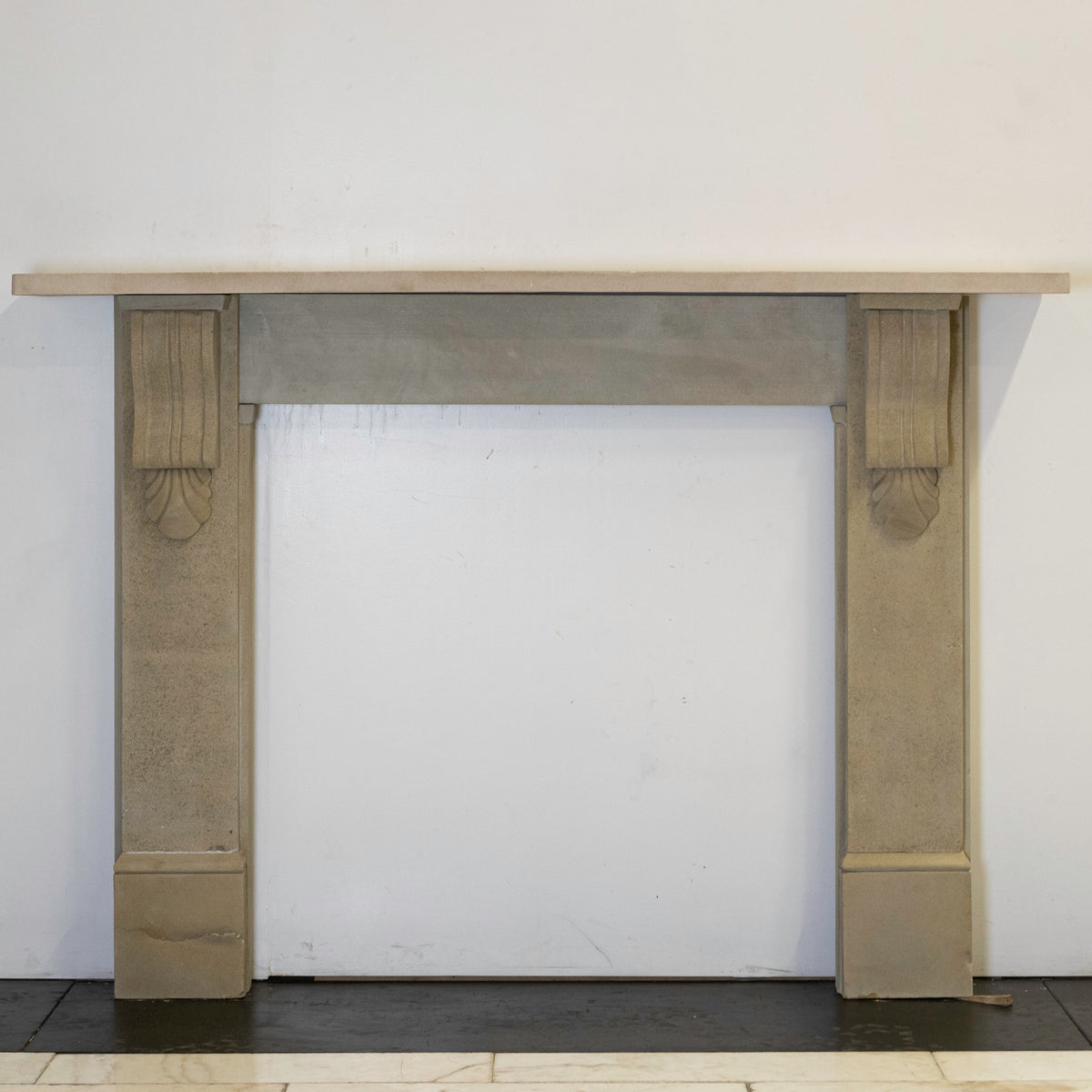 Antique Victorian Yorkstone Fireplace Surround with Corbels | The Architectural Forum
