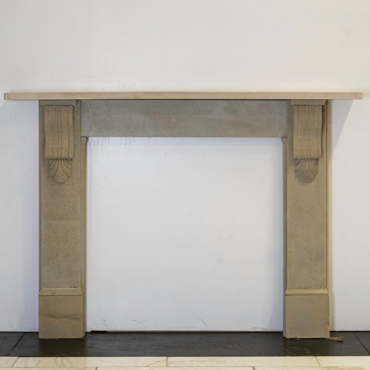 Antique Victorian Yorkstone Fireplace Surround with Corbels | The Architectural Forum