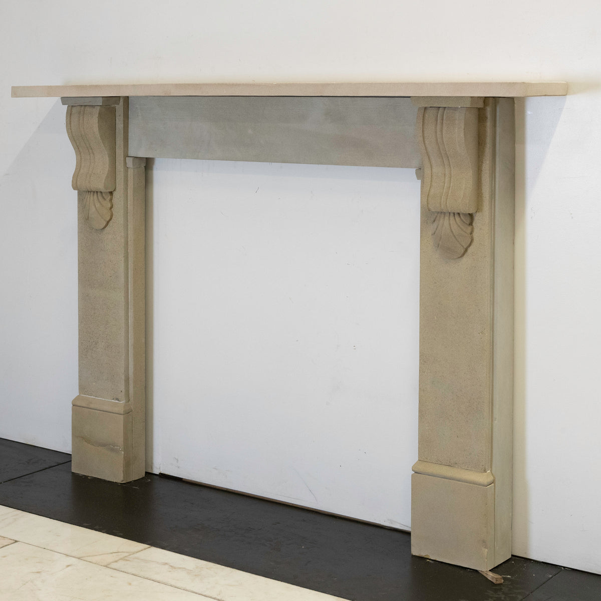 Antique Victorian Yorkstone Fireplace Surround with Corbels | The Architectural Forum