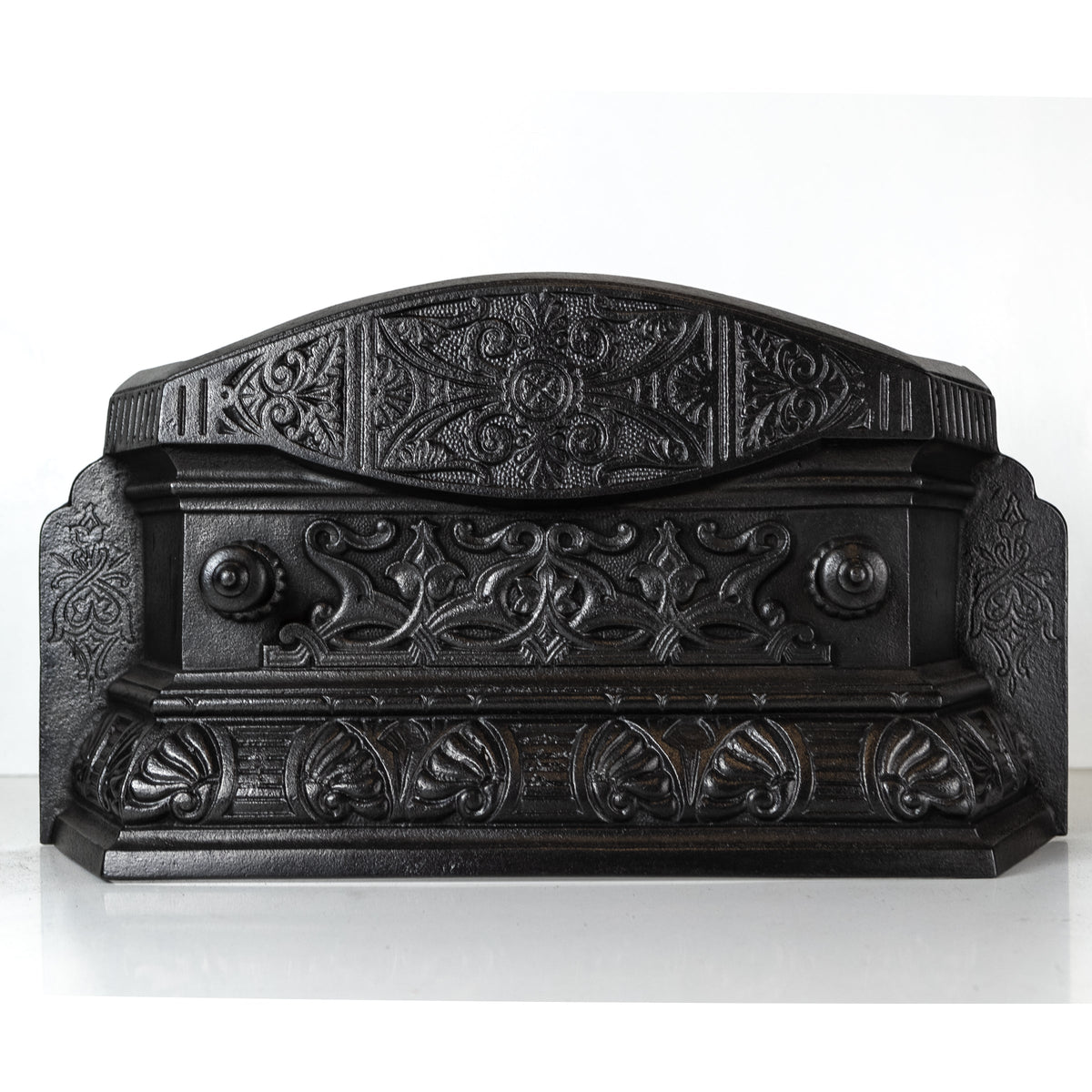 Antique Cast Iron Ornate Floral Fireplace Tidy | Betty | Ashpan Cover | The Architectural Forum