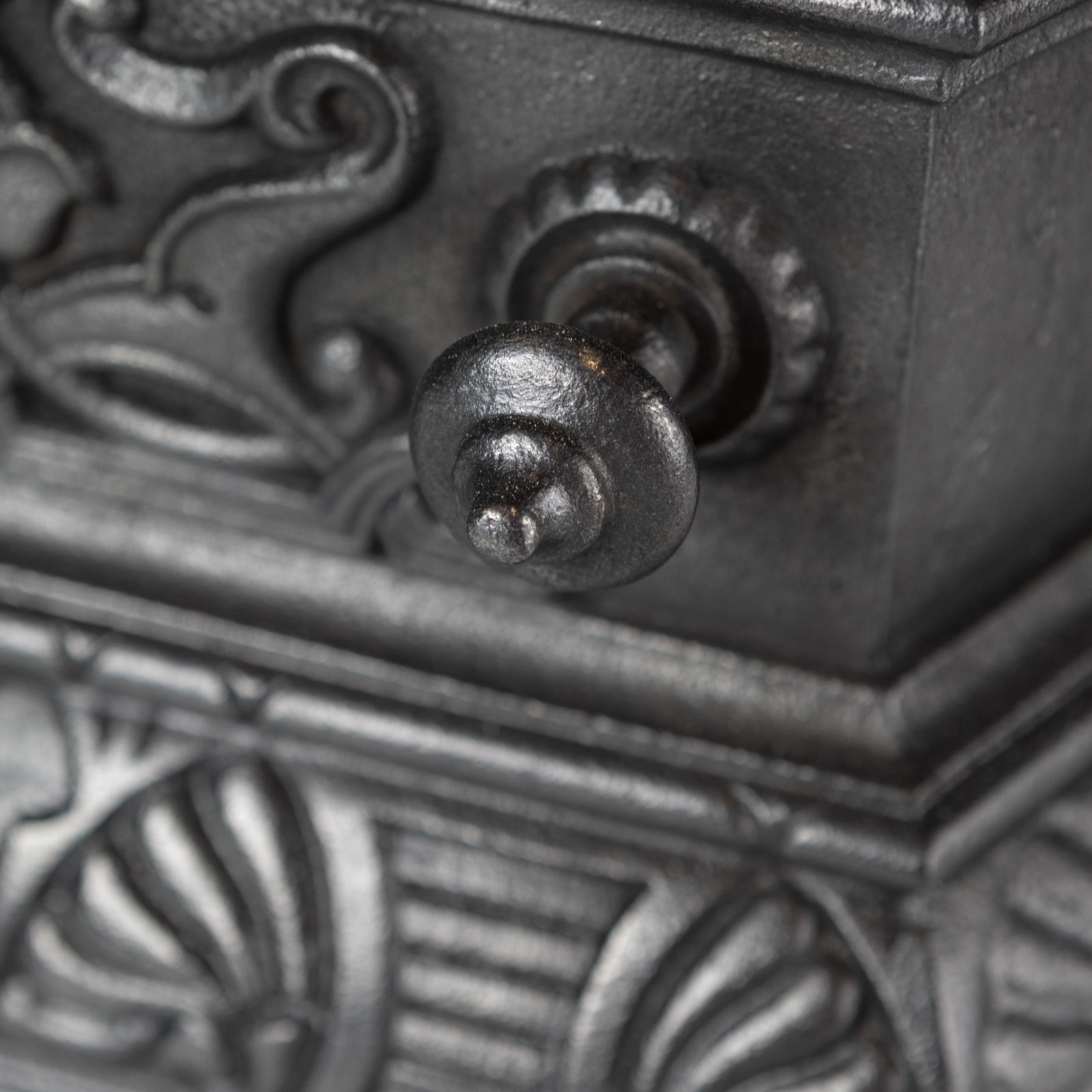 Antique Cast Iron Ornate Floral Fireplace Tidy | Betty | Ashpan Cover | The Architectural Forum