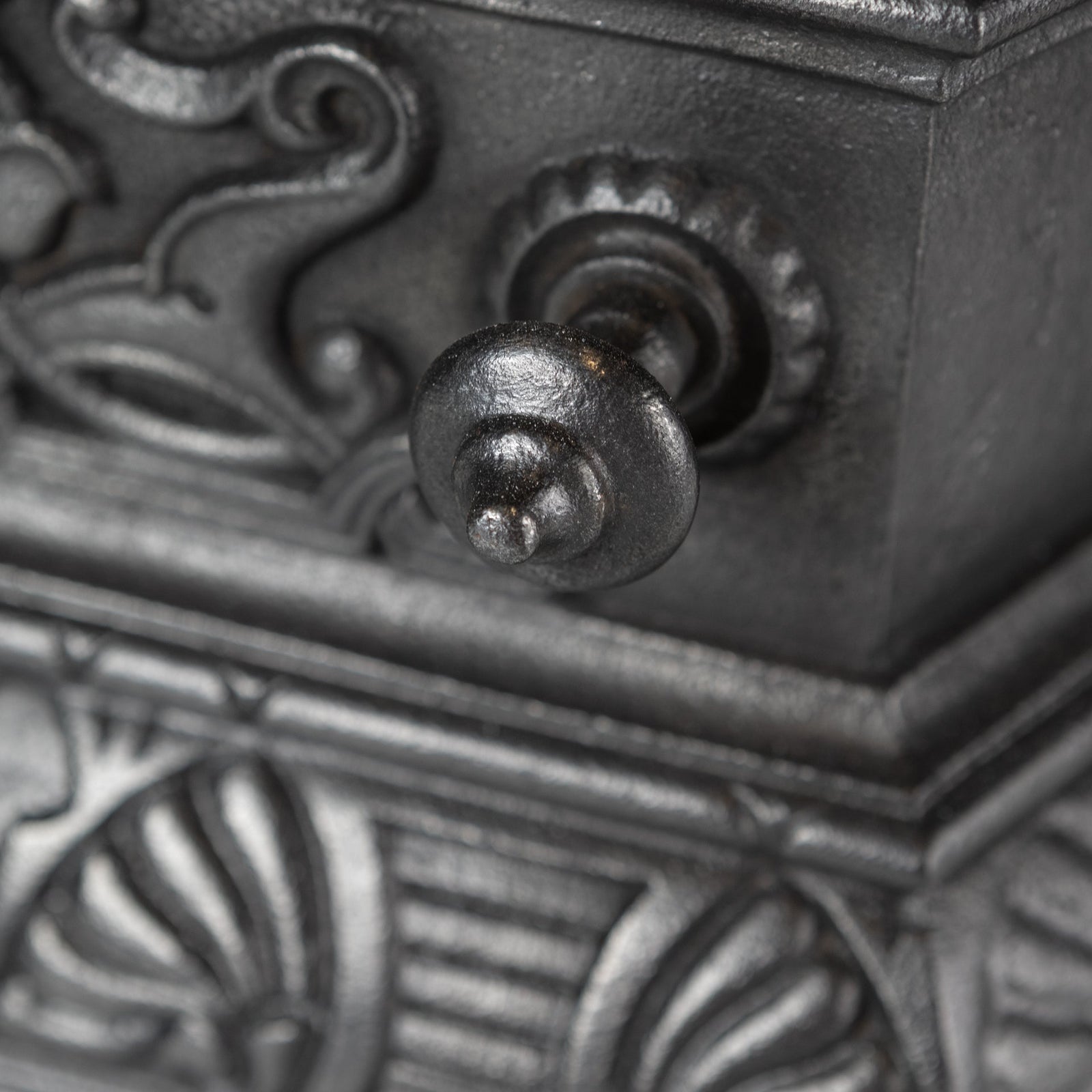 Antique Cast Iron Ornate Floral Fireplace Tidy | Betty | Ashpan Cover | The Architectural Forum