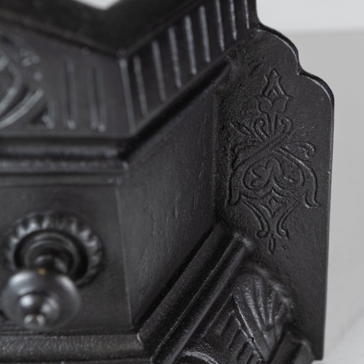 Antique Cast Iron Ornate Floral Fireplace Tidy | Betty | Ashpan Cover | The Architectural Forum