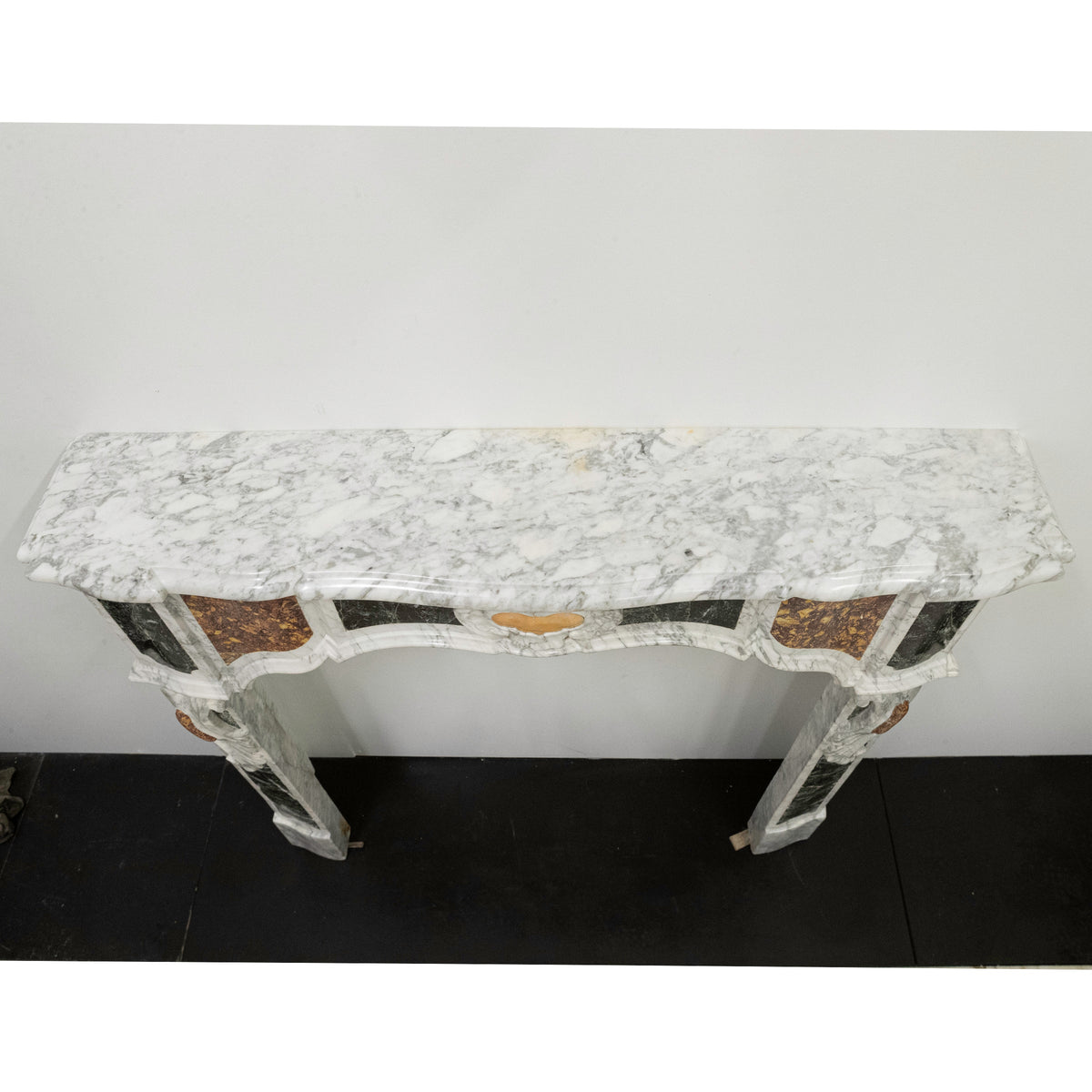 18th Century French Provençal Carrara Brocatelle &amp; Verde Marble Chimneypiece | The Architectural Forum