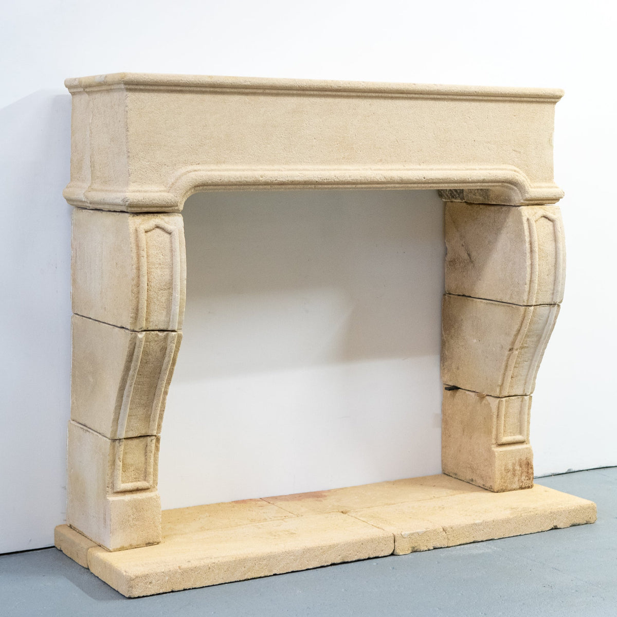 Reclaimed French Provincial Architectural Stone Surround &amp; Hearth | The Architectural Forum