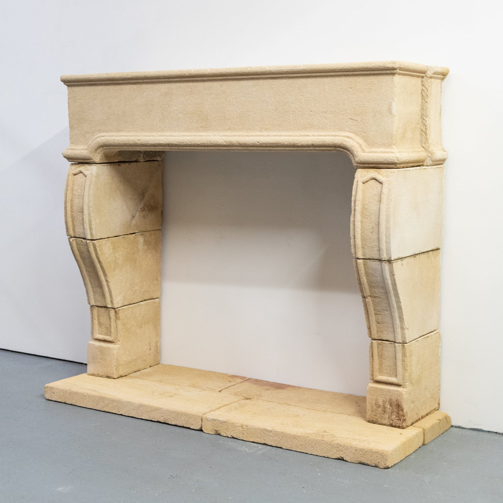 Reclaimed French Provincial Architectural Stone Surround & Hearth | The Architectural Forum