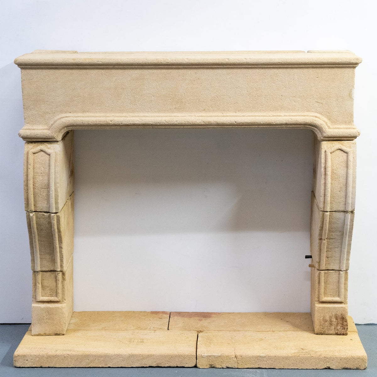 Reclaimed French Provincial Architectural Stone Surround &amp; Hearth | The Architectural Forum