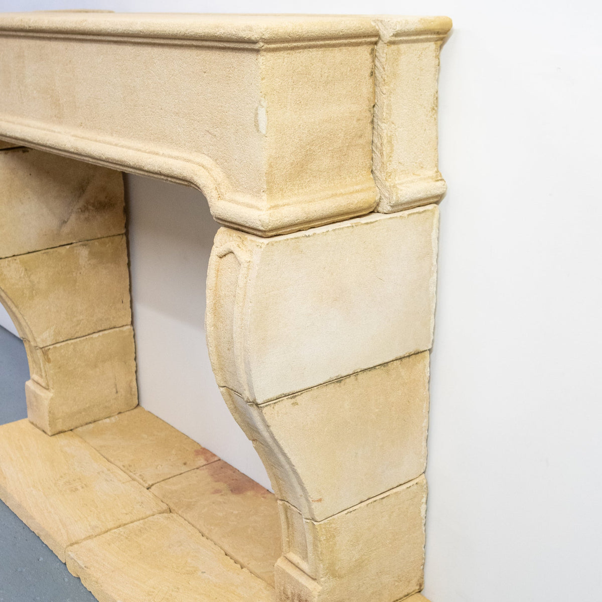 Reclaimed French Provincial Architectural Stone Surround &amp; Hearth | The Architectural Forum