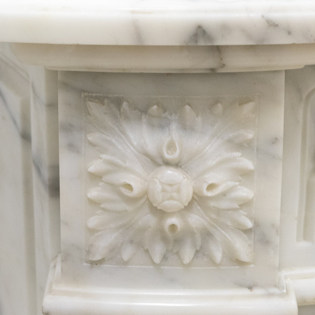 Antique 19th Century Arabescato Marble Louis XVI Style Fireplace Surround | The Architectural Forum