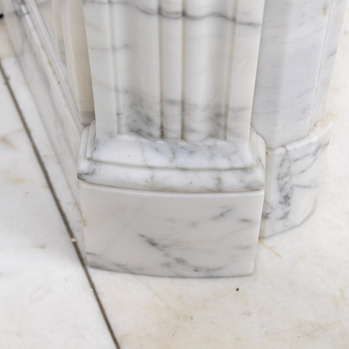 Antique 19th Century Arabescato Marble Louis XVI Style Fireplace Surround | The Architectural Forum