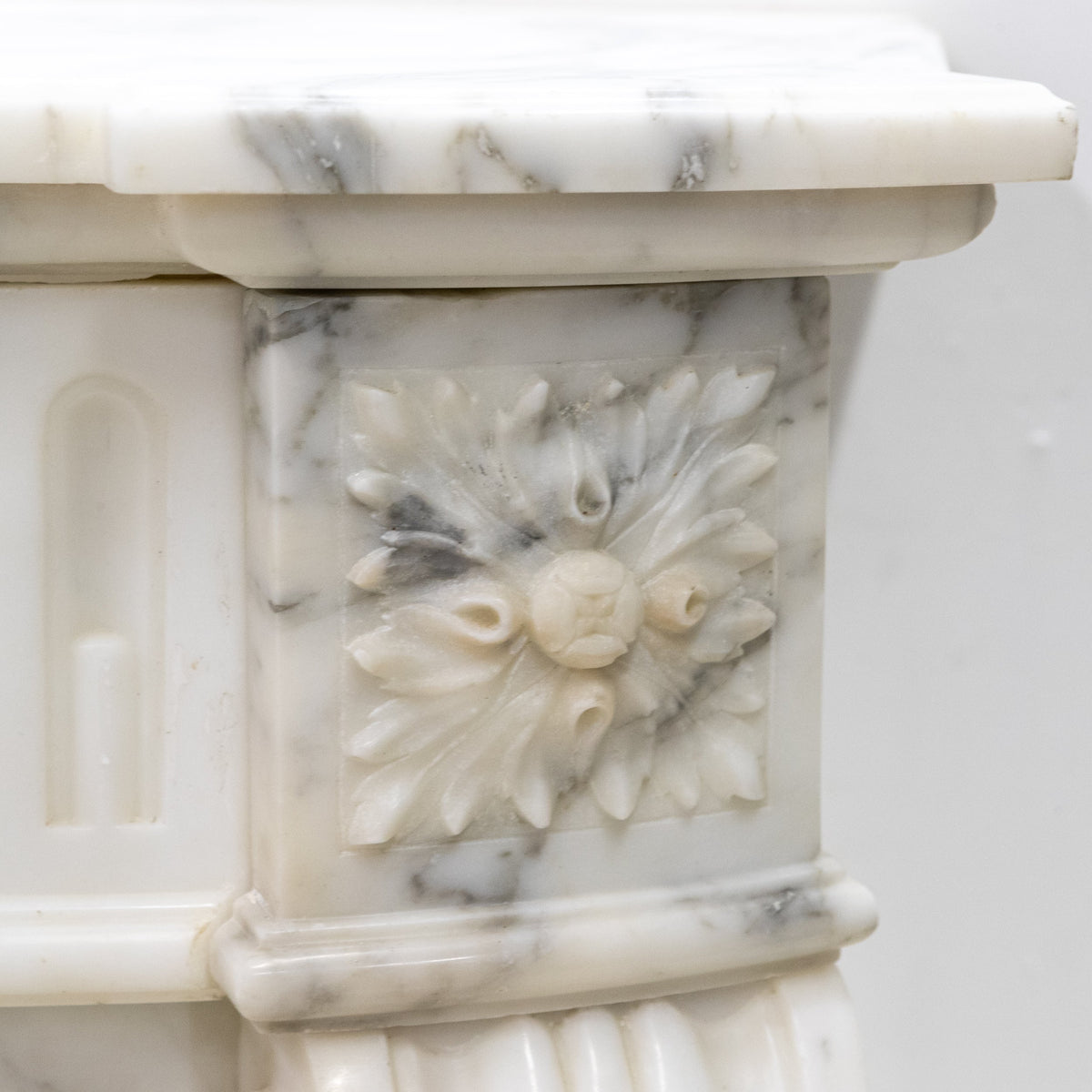 Antique 19th Century Arabescato Marble Louis XVI Style Fireplace Surround | The Architectural Forum