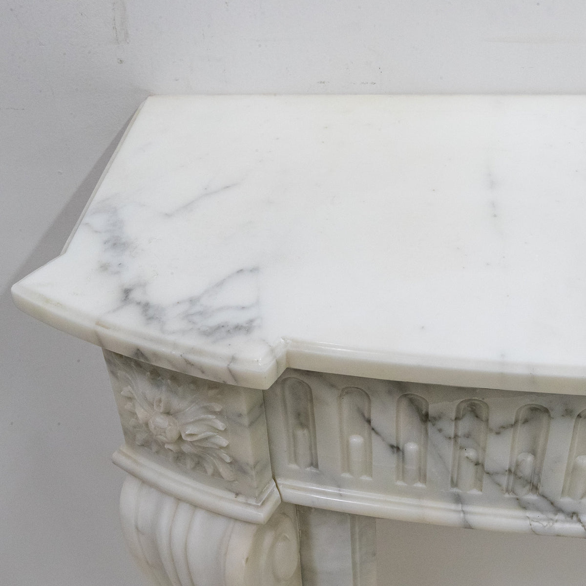Antique 19th Century Arabescato Marble Louis XVI Style Fireplace Surround | The Architectural Forum