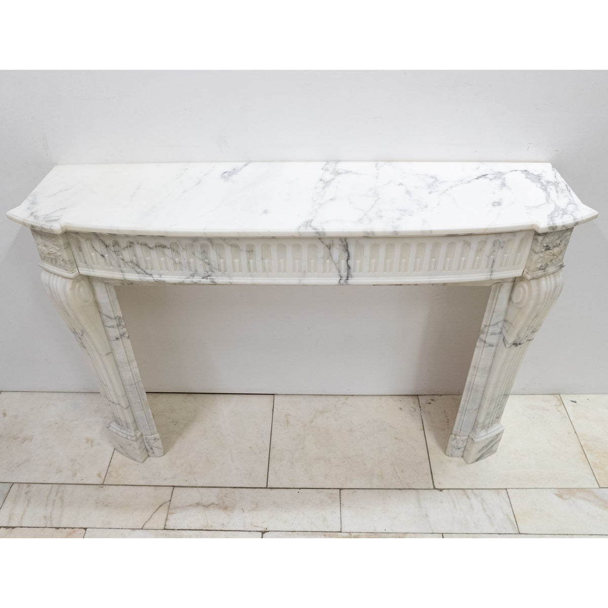 Antique 19th Century Arabescato Marble Louis XVI Style Fireplace Surround | The Architectural Forum