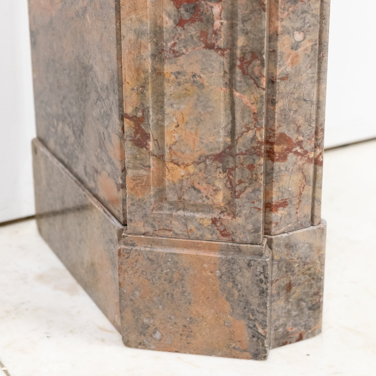 Antique French Style Pompadour Rouge Breche Marble Fireplace | The Architectural Forum