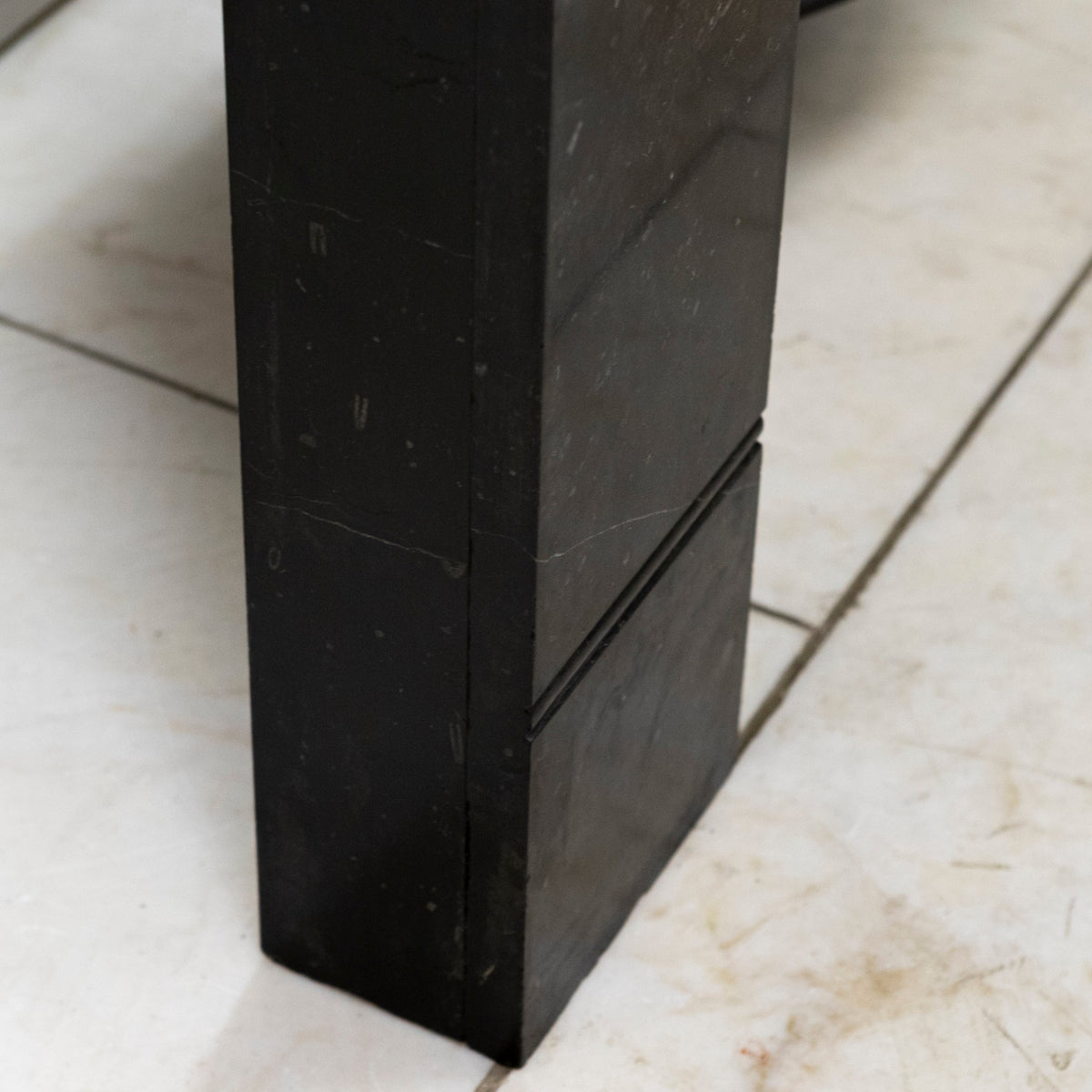 Antique Georgian Belgian Black Marble Fire Surround &amp; Insert