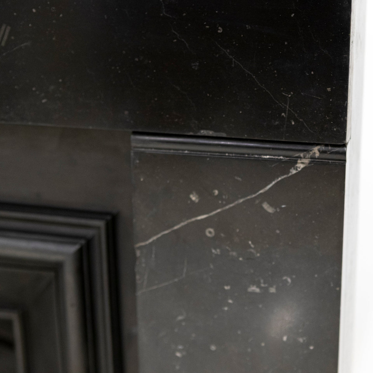 Antique Georgian Belgian Black Marble Fire Surround &amp; Insert | The Architectural Forum