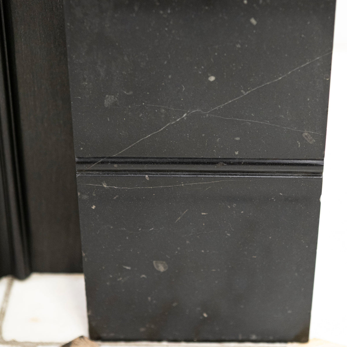 Antique Georgian Belgian Black Marble Fire Surround &amp; Insert