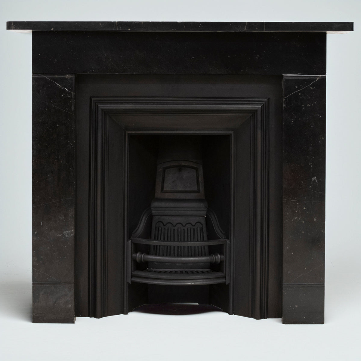 Antique Georgian Belgian Black Marble Fire Surround &amp; Insert