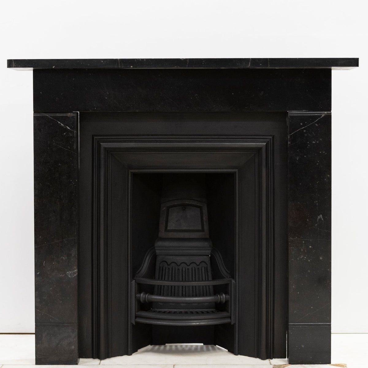 Antique Georgian Belgian Black Marble Fire Surround &amp; Insert | The Architectural Forum