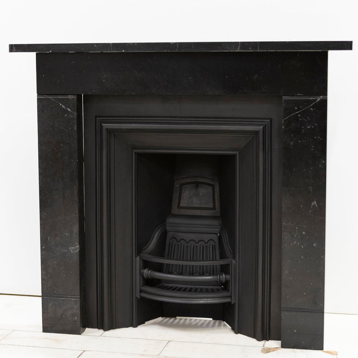 Antique Georgian Belgian Black Marble Fire Surround &amp; Insert | The Architectural Forum