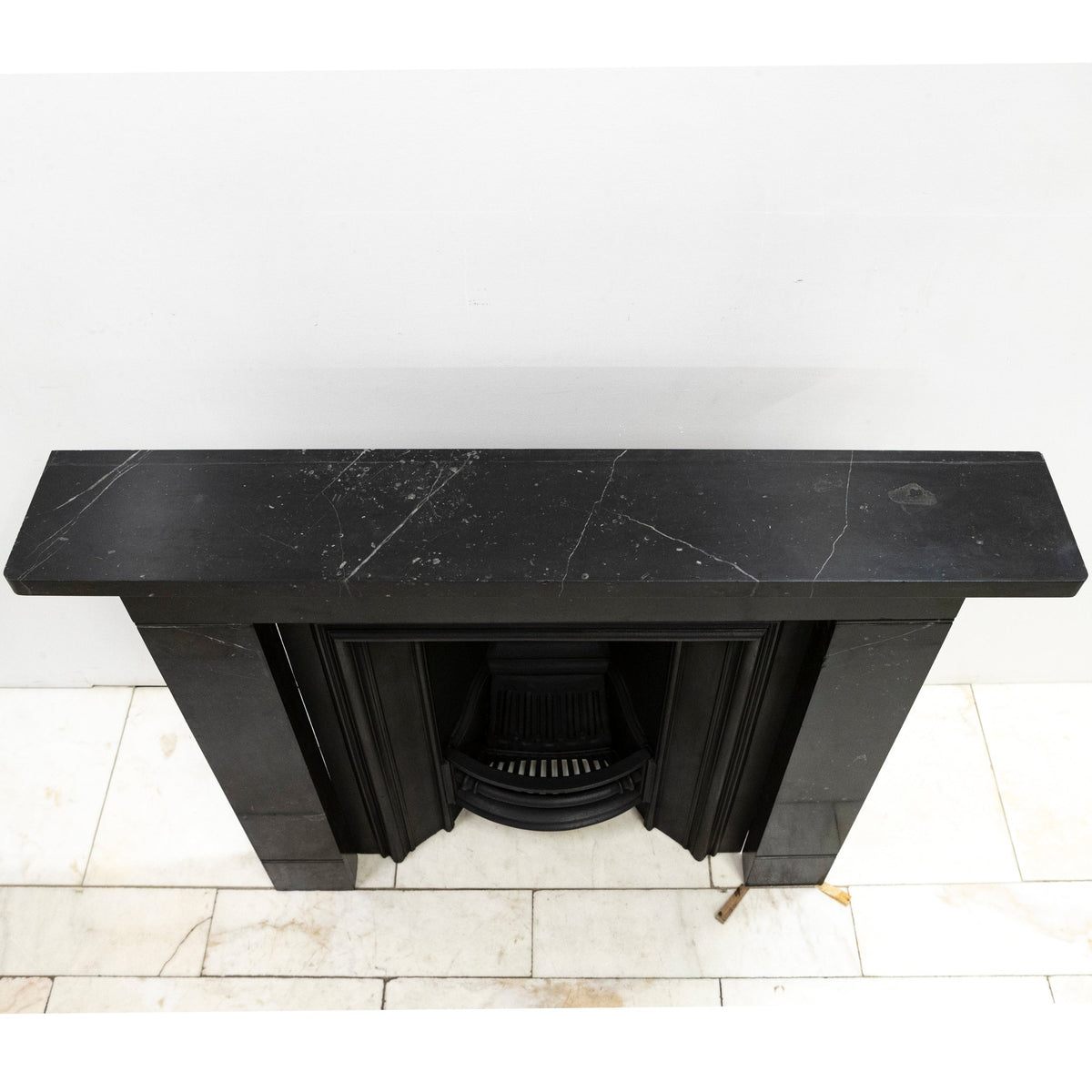 Antique Georgian Belgian Black Marble Fire Surround &amp; Insert