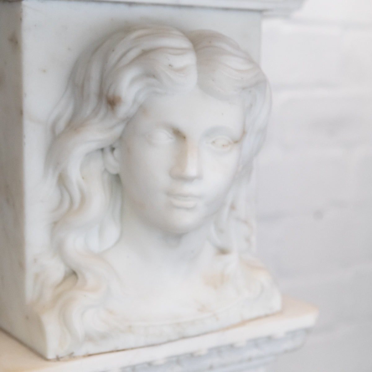 Monumental Antique Statuary Marble Carved Chimneypiece | The Architectural Forum