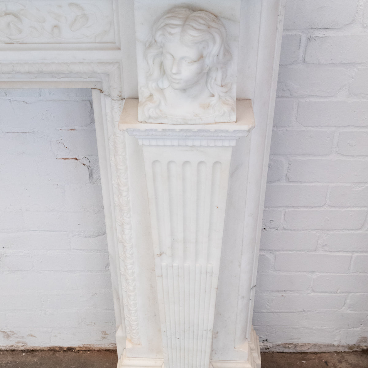 Monumental Antique Statuary Marble Carved Chimneypiece | The Architectural Forum