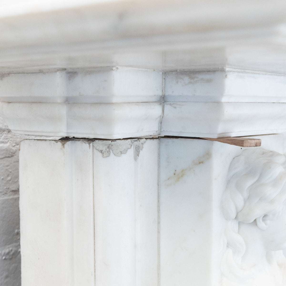 Monumental Antique Statuary Marble Carved Chimneypiece | The Architectural Forum