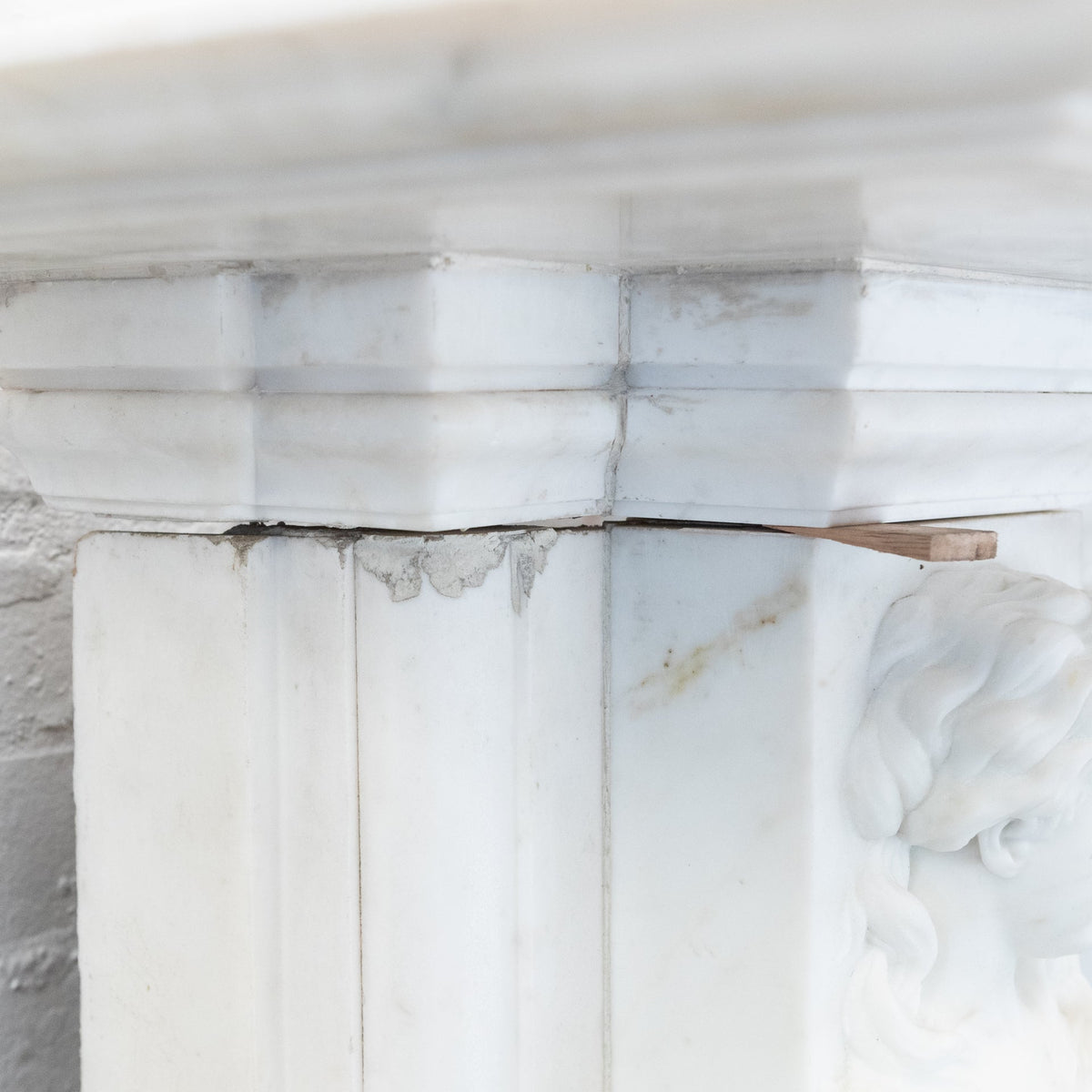 Monumental Antique Statuary Marble Carved Chimneypiece | The Architectural Forum
