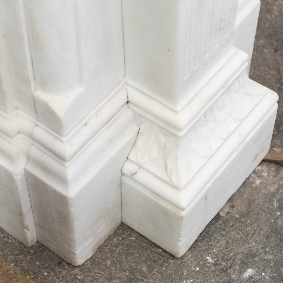 Monumental Antique Statuary Marble Carved Chimneypiece | The Architectural Forum