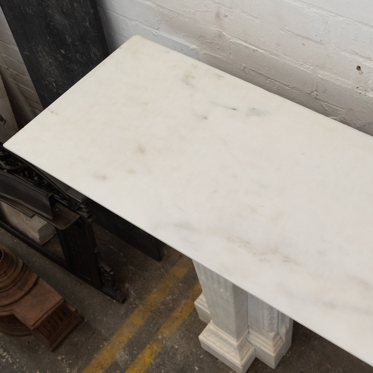 Monumental Antique Statuary Marble Carved Chimneypiece | The Architectural Forum