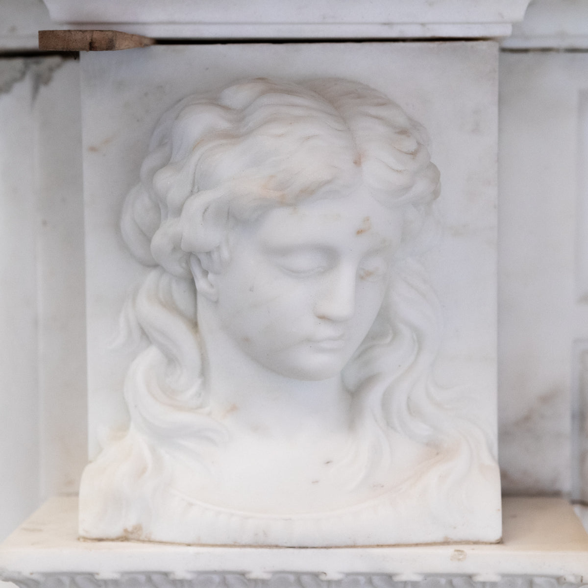 Monumental Antique Statuary Marble Carved Chimneypiece | The Architectural Forum