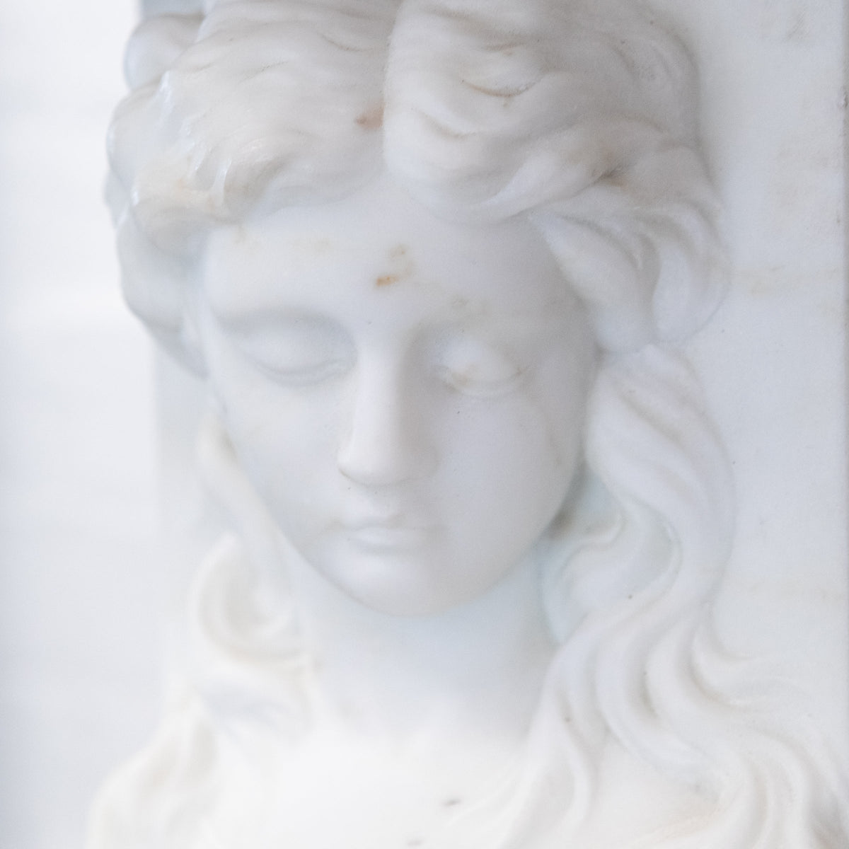 Monumental Antique Statuary Marble Carved Chimneypiece | The Architectural Forum