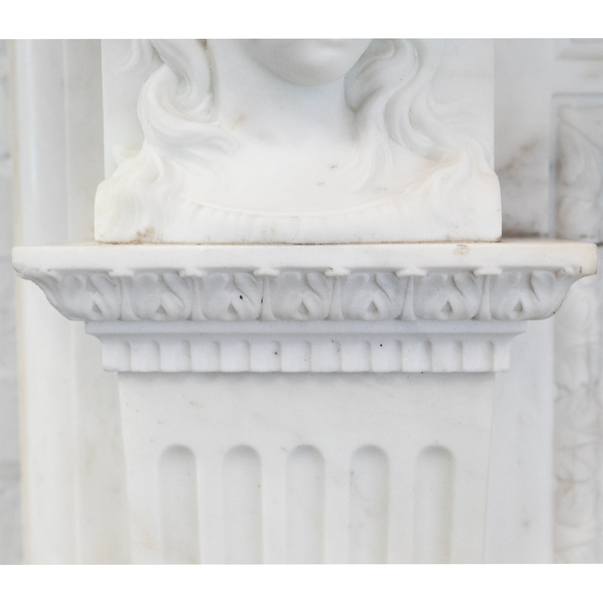 Monumental Antique Statuary Marble Carved Chimneypiece | The Architectural Forum