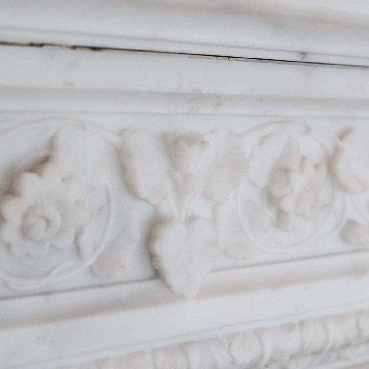 Monumental Antique Statuary Marble Carved Chimneypiece | The Architectural Forum