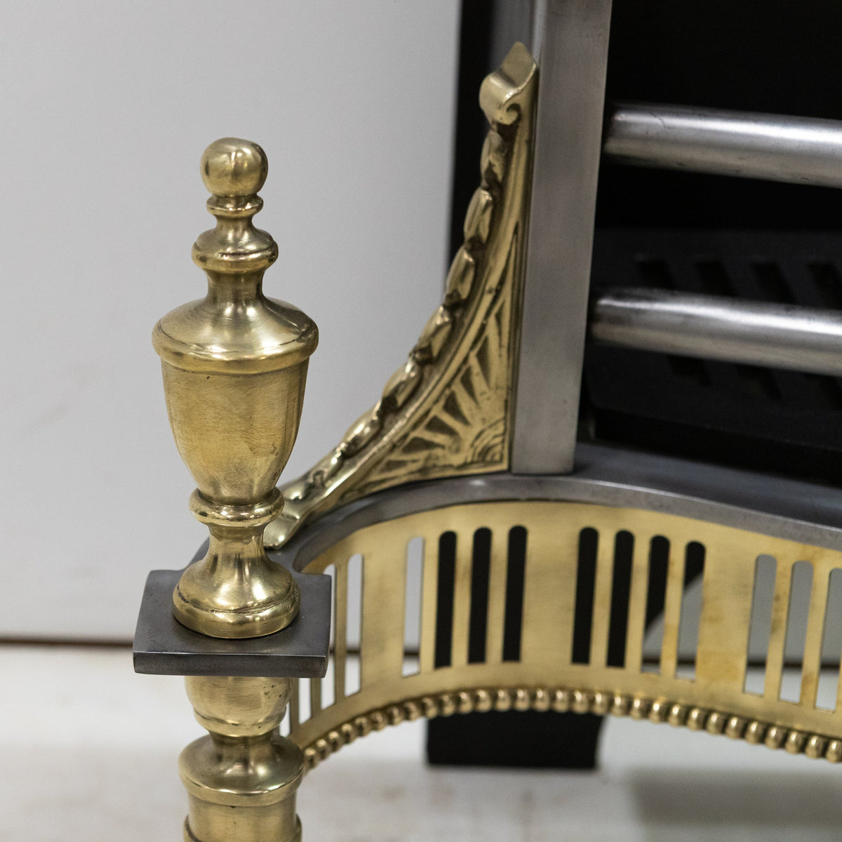 Reclaimed Georgian Style Fire Basket with Brass Finials | The Architectural Forum