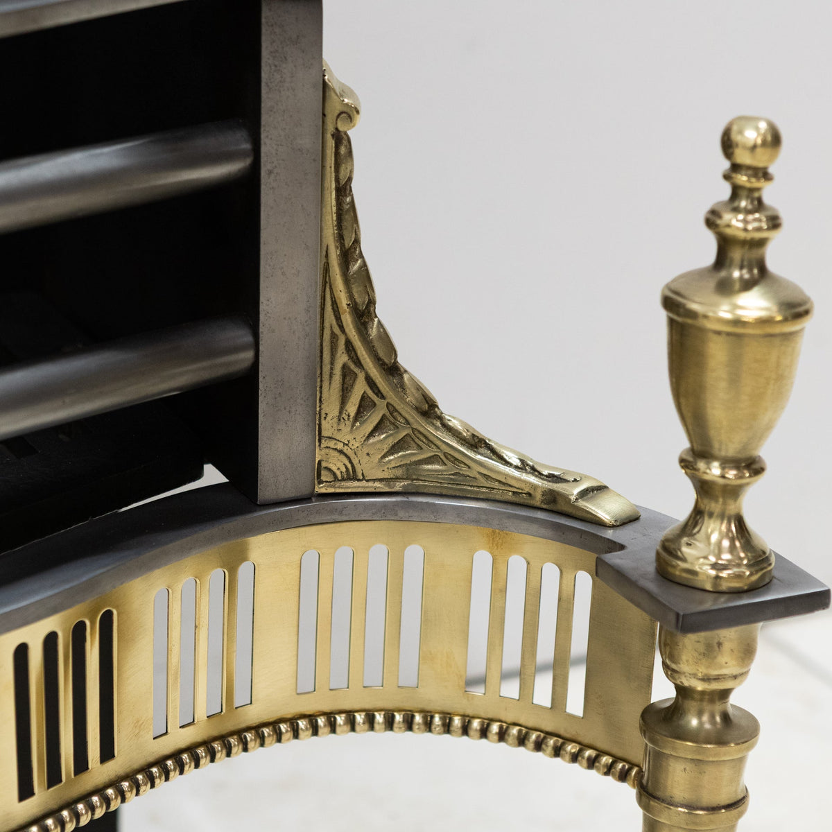 Reclaimed Georgian Style Fire Basket with Brass Finials | The Architectural Forum