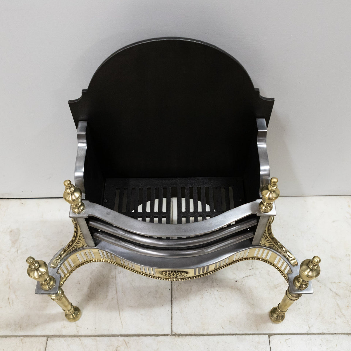 Reclaimed Georgian Style Fire Basket with Brass Finials | The Architectural Forum
