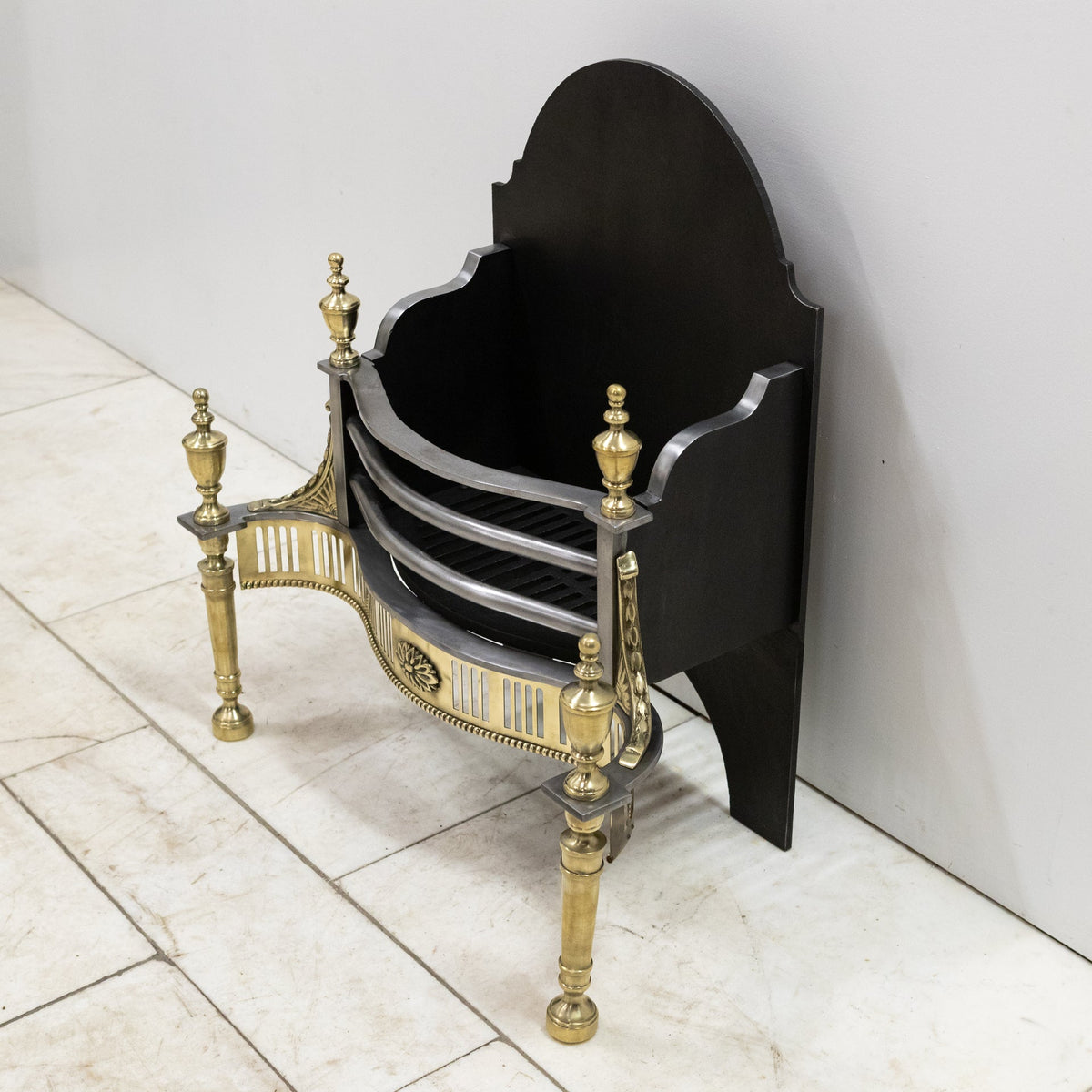 Reclaimed Georgian Style Fire Basket with Brass Finials | The Architectural Forum
