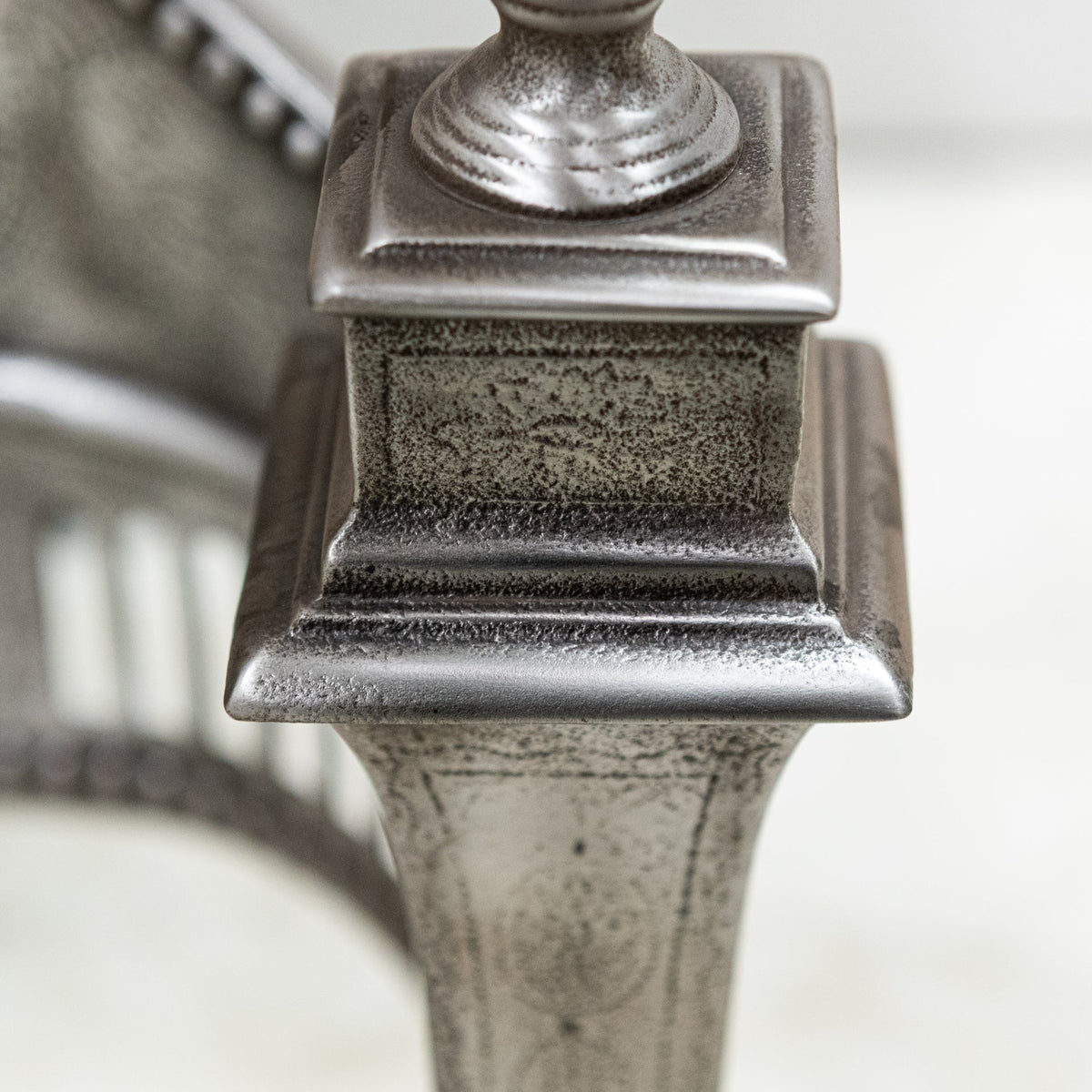 Large Antique Georgian polished Steel Fire Basket with Finials | The Architectural Forum
