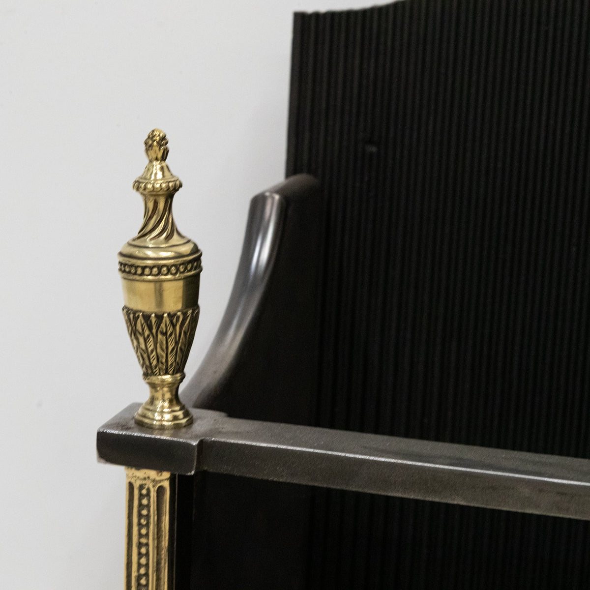 Early 20th Century Regency Style Fire Basket With Brass Finials | Bratt Colbran