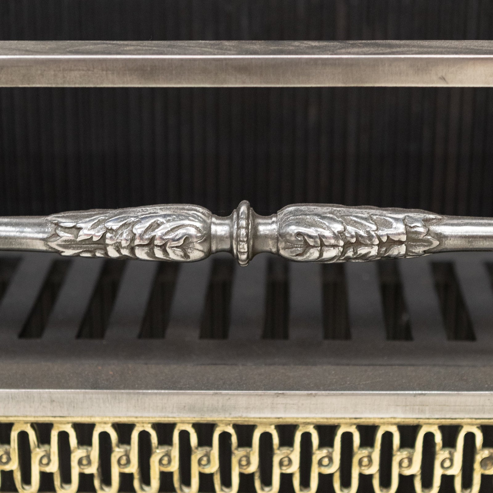 Early 20th Century Regency Style Fire Basket With Brass Finials | Bratt Colbran | The Architectural Forum